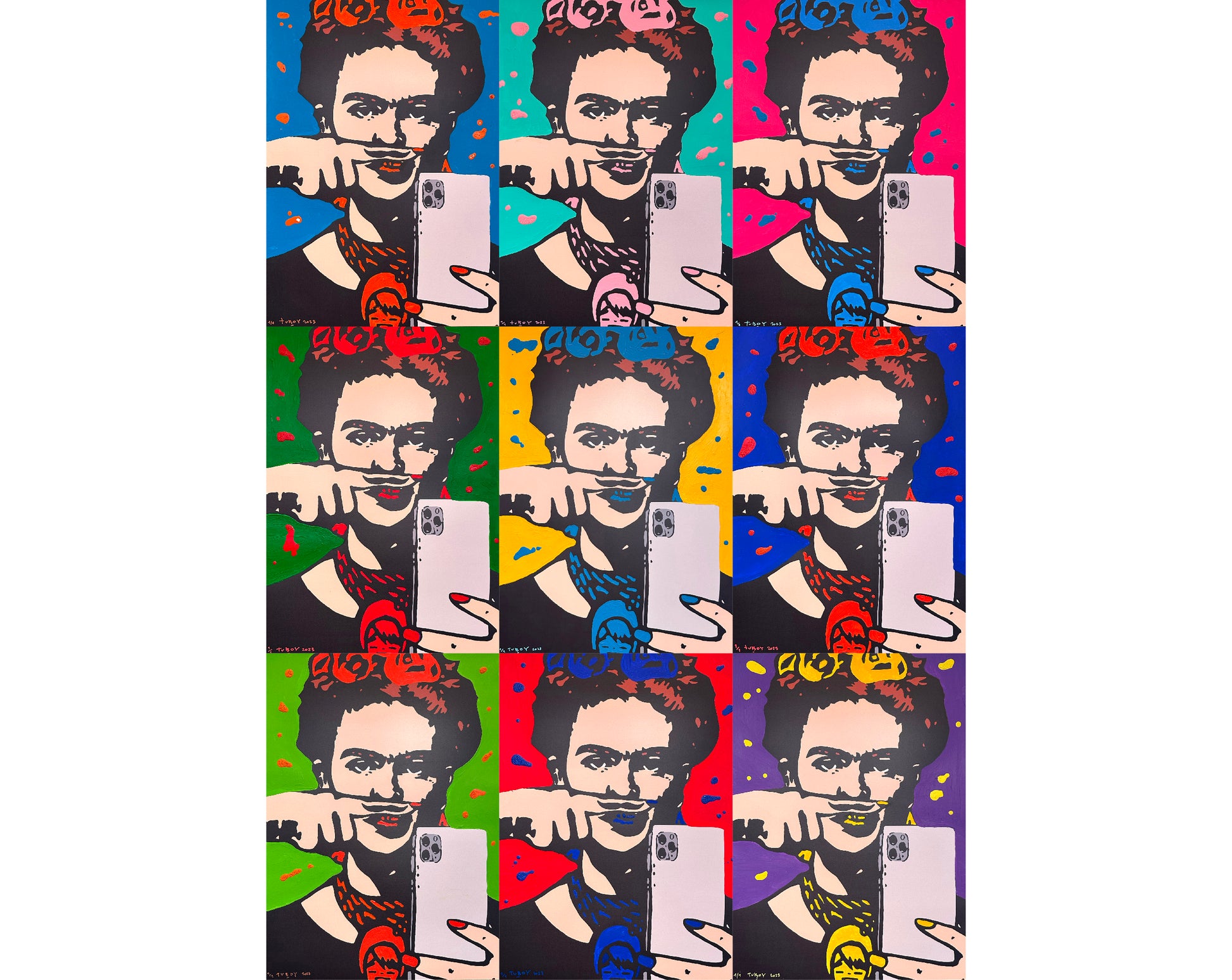 Frida different colors hand painted edition